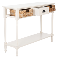 Safavieh Christa Console Table, Distressed White Front_Angled_Right