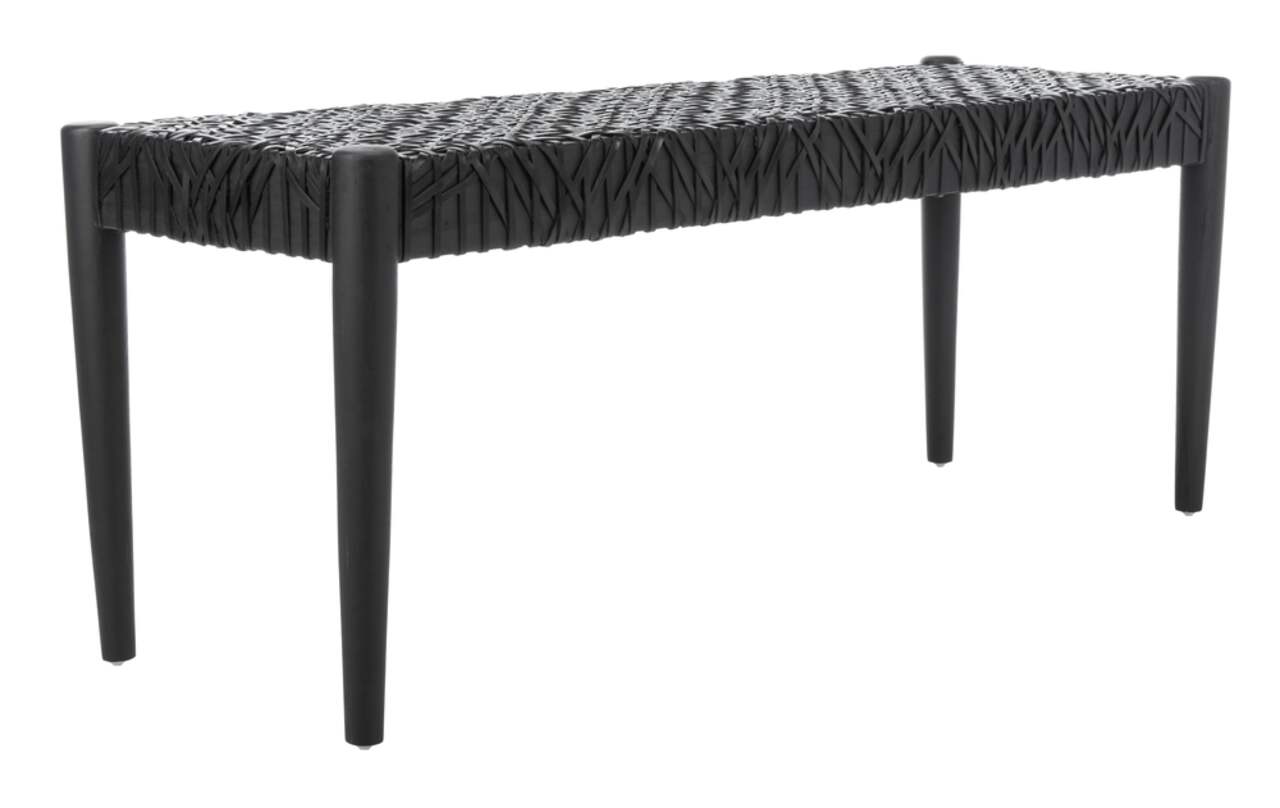 Safavieh Bandelier Leather Weave Bench 15.7 in x 47.2 in x 18.5