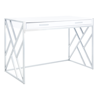 Bureau à 1 tiroir Safavieh Elaine, blanc/argent