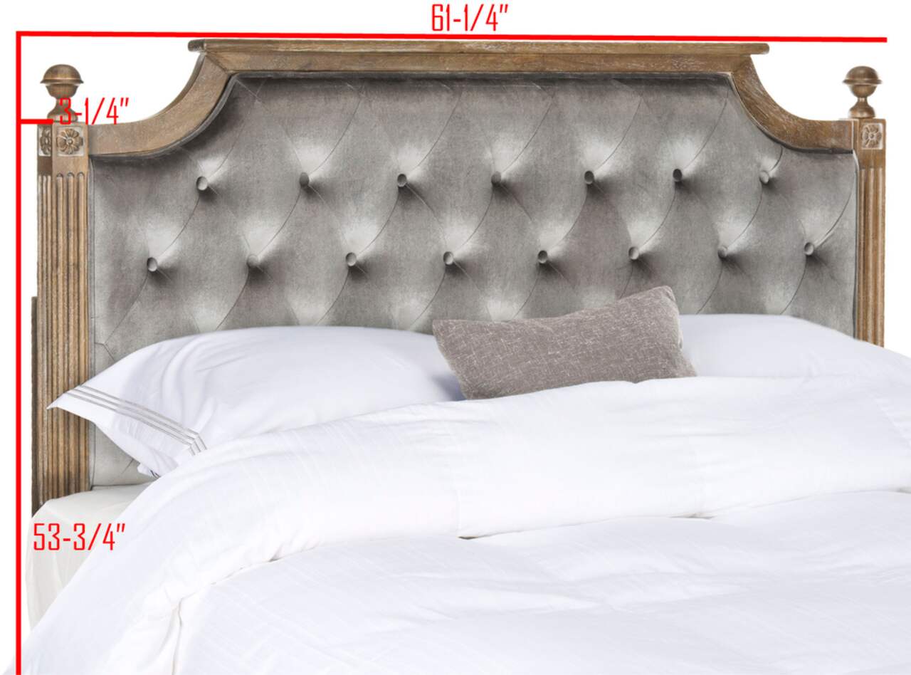 Safavieh rustic wood hotsell tufted upholstered headboard