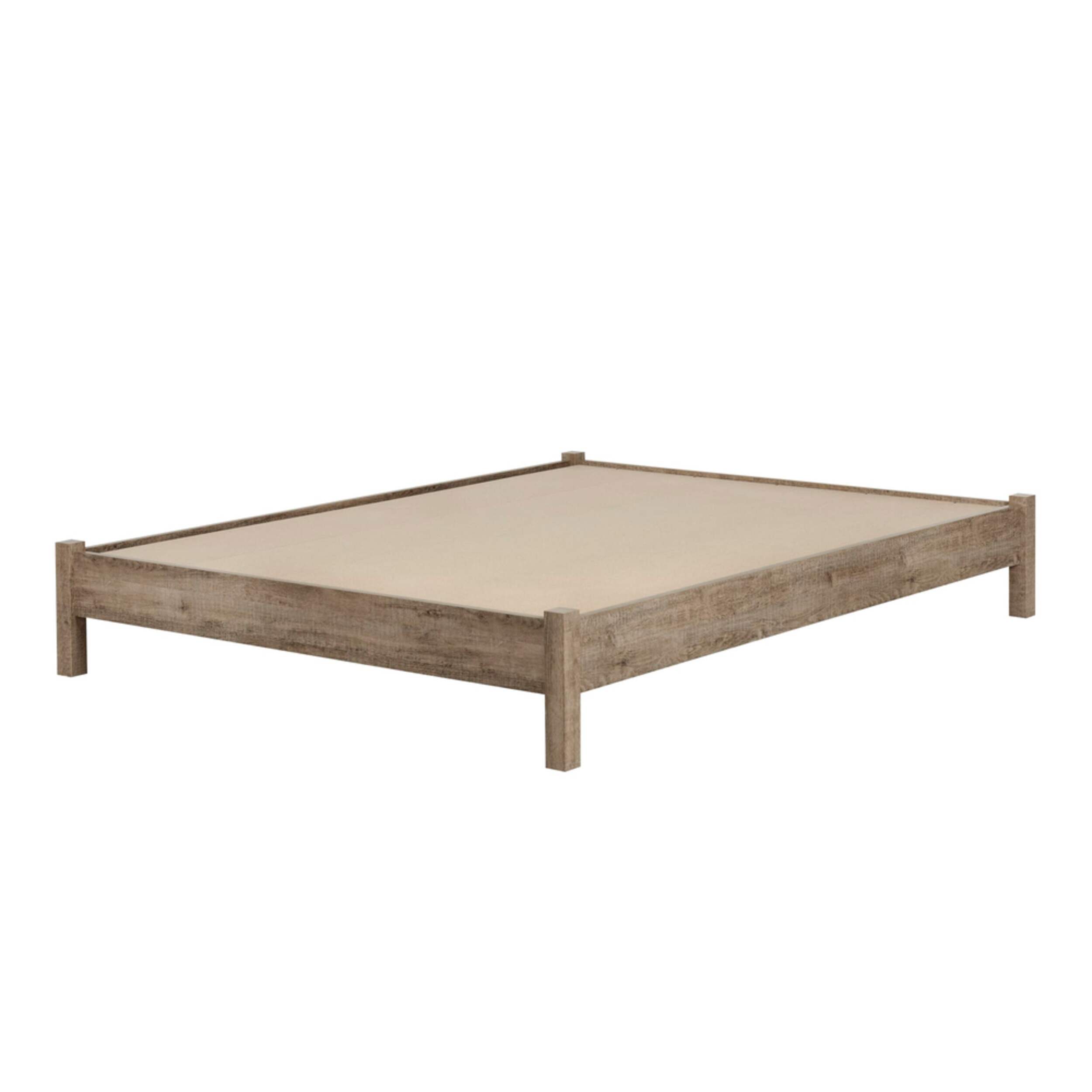 South Shore Munich Platform Bed on Legs, Full Front_Angled_Left