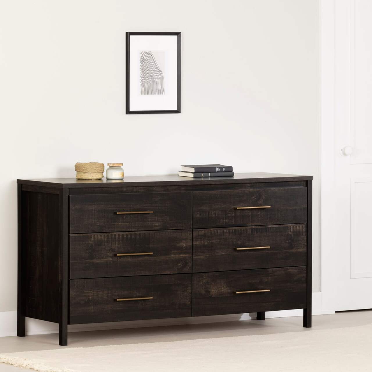 Gravity 6 drawer double dresser deals