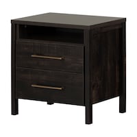 South Shore Gravity 2-Drawer Nightstand Front_Angled_Left