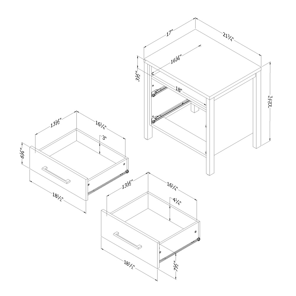 South Shore Gravity 2Drawer Nightstand Canadian Tire
