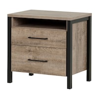 South Shore Munich 2-Drawer Nightstand Front_Angled_Left