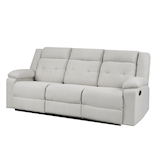 Brassex Charlotte Recliner Sofa, Grey Front_Three_Fourths_Angled_Left