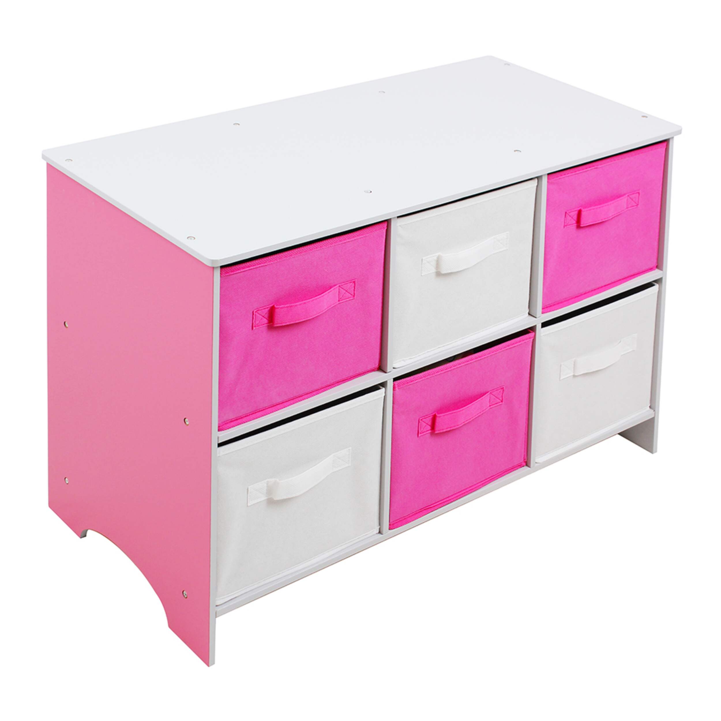 Danawares Pretty in Pink Wooden Storage Bench with Bins Canadian Tire