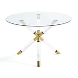 Home Gear Round Dining Table with Tripod Base Front_Elevated