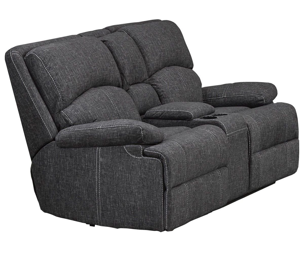 Brassex Caera Recliner Loveseat with Cupholders, Grey Canadian Tire