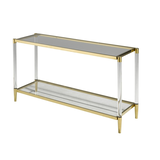 Brassex Emma Console Table with Display Shelf Front_Three_Fourths_Angled_Left