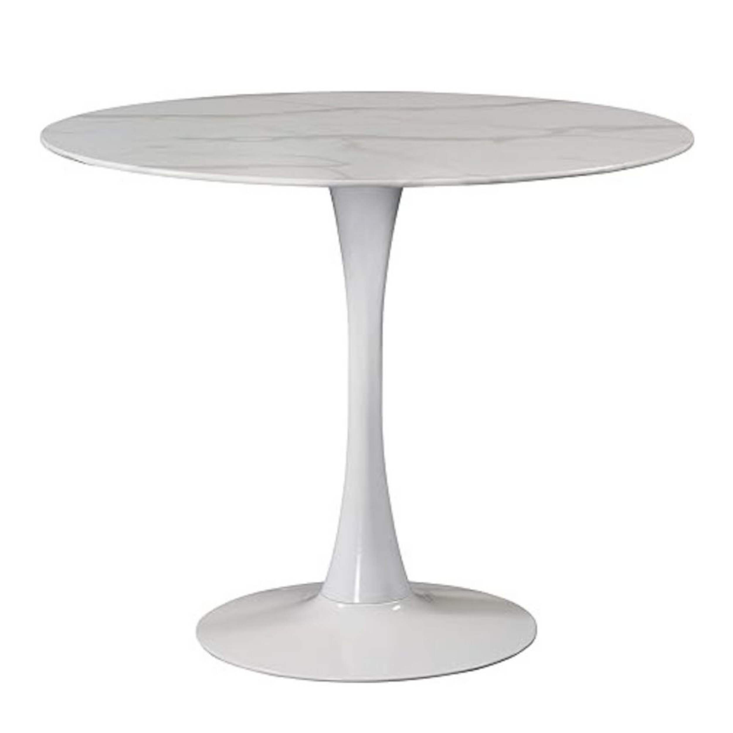Take Me Home Leo Faux Marble Dining Table Tulip Base Front_Elevated