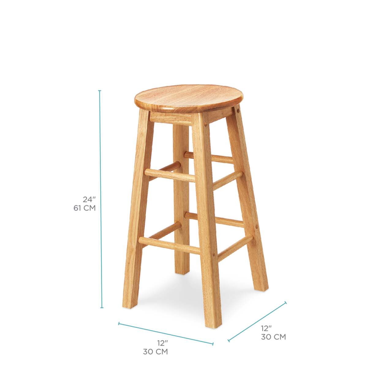 24 inch outlet wood stool