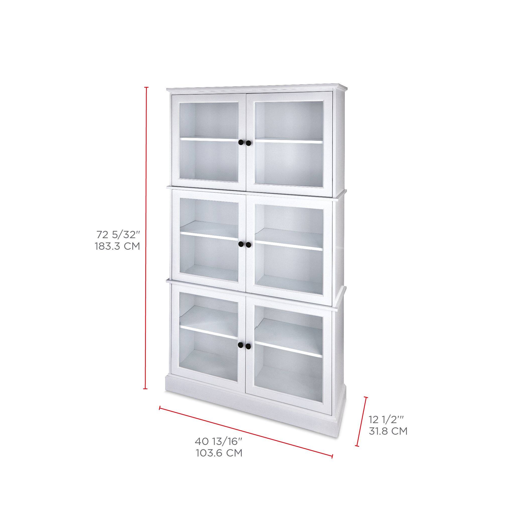 CANVAS Evelyn 6 Door Glass Front Freestanding Kitchen Pantry Storage Cabinet White Canadian Tire