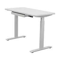 MotionWise Antibacterial Height Adjustable Desk Front_Three_Fourths_Angled_Left