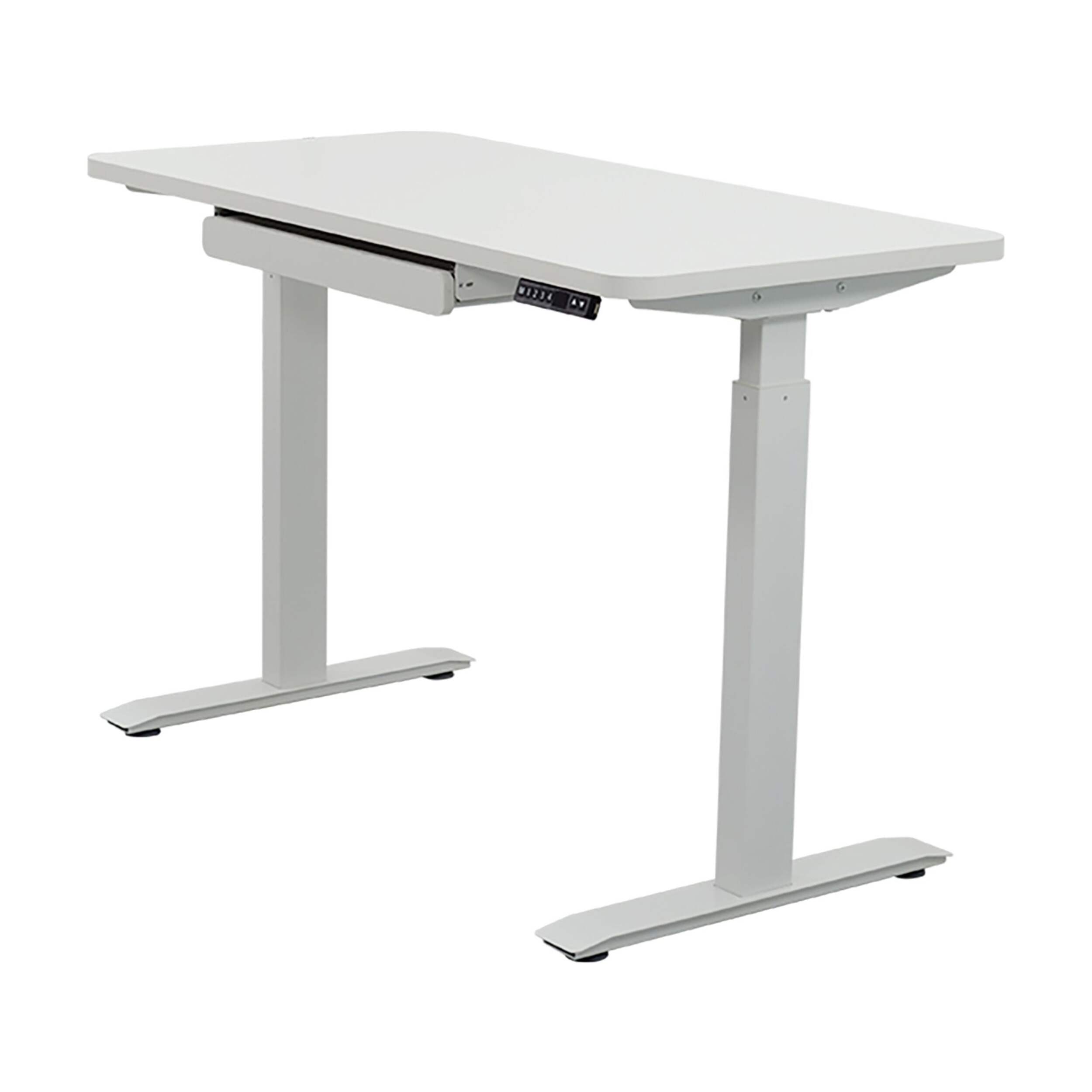 MotionWise Antibacterial Height Adjustable Desk Front_Three_Fourths_Angled_Left