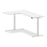 MotionWise L-shape Height Adjustable Desk with 2 Columns Front_Three_Fourths_Angled_Right