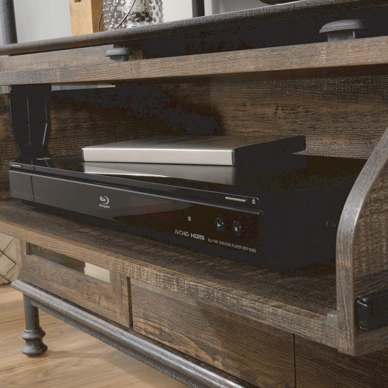 Sauder Canal Street Built in USB Port Entertainment Credenza with