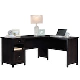 Sauder County Line Home Office L-Desk with Storage, Estate Black Front_Elevated