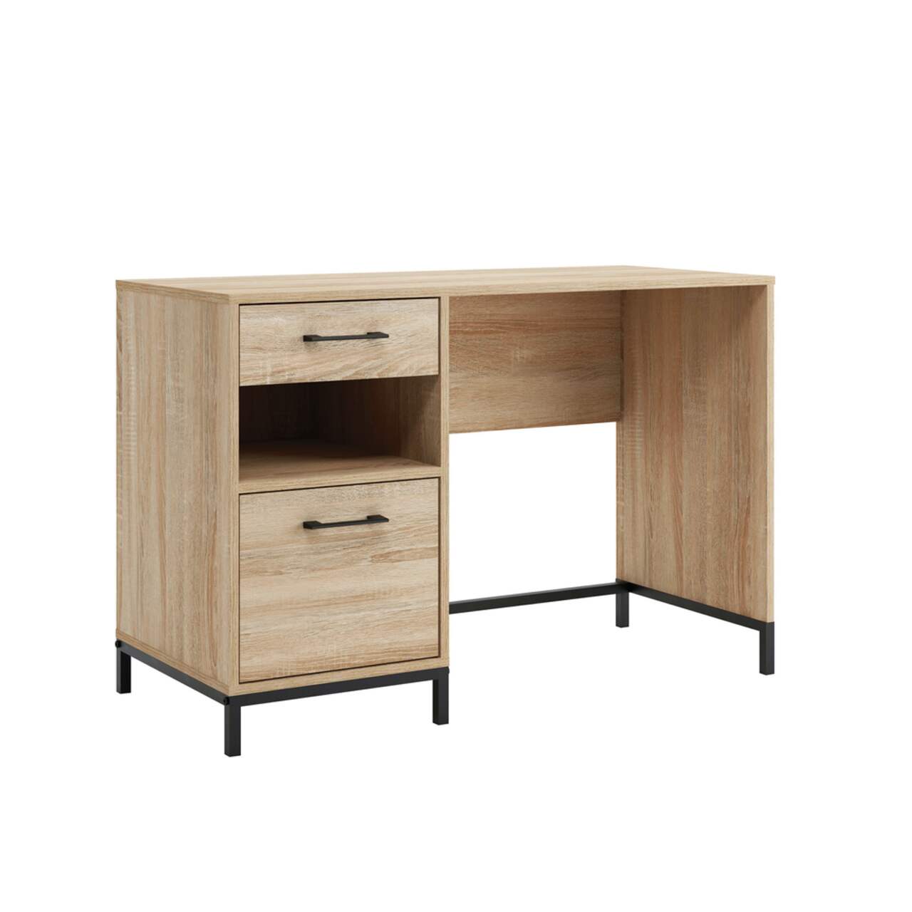 Sauder North Avenue Sleek Office Desk with Storage Charter Oak