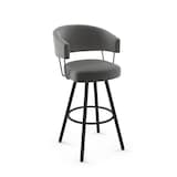 Amisco Corey Swivel Bar Stool with Padded Backrest, Multiple Colours, 30-in Front_Three_Fourths_Angled_Right