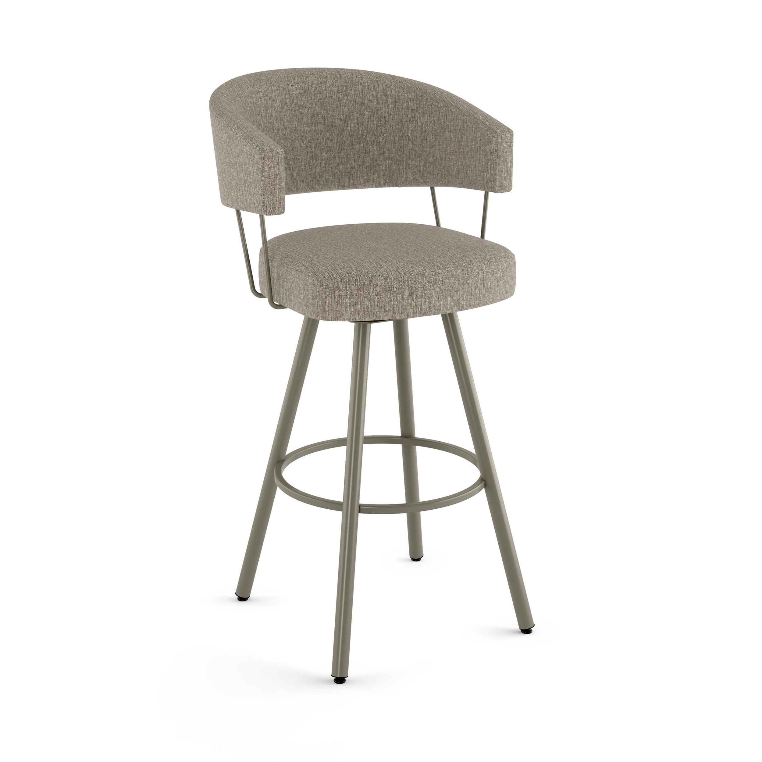 Amisco Corey Swivel Bar Stool with Padded Backrest, Multiple Colours