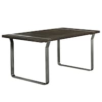 Primo Dalen Wood Dining Table, Dark Grey, 4-6 Person, 63-in Front_Three_Fourths_Angled_Right