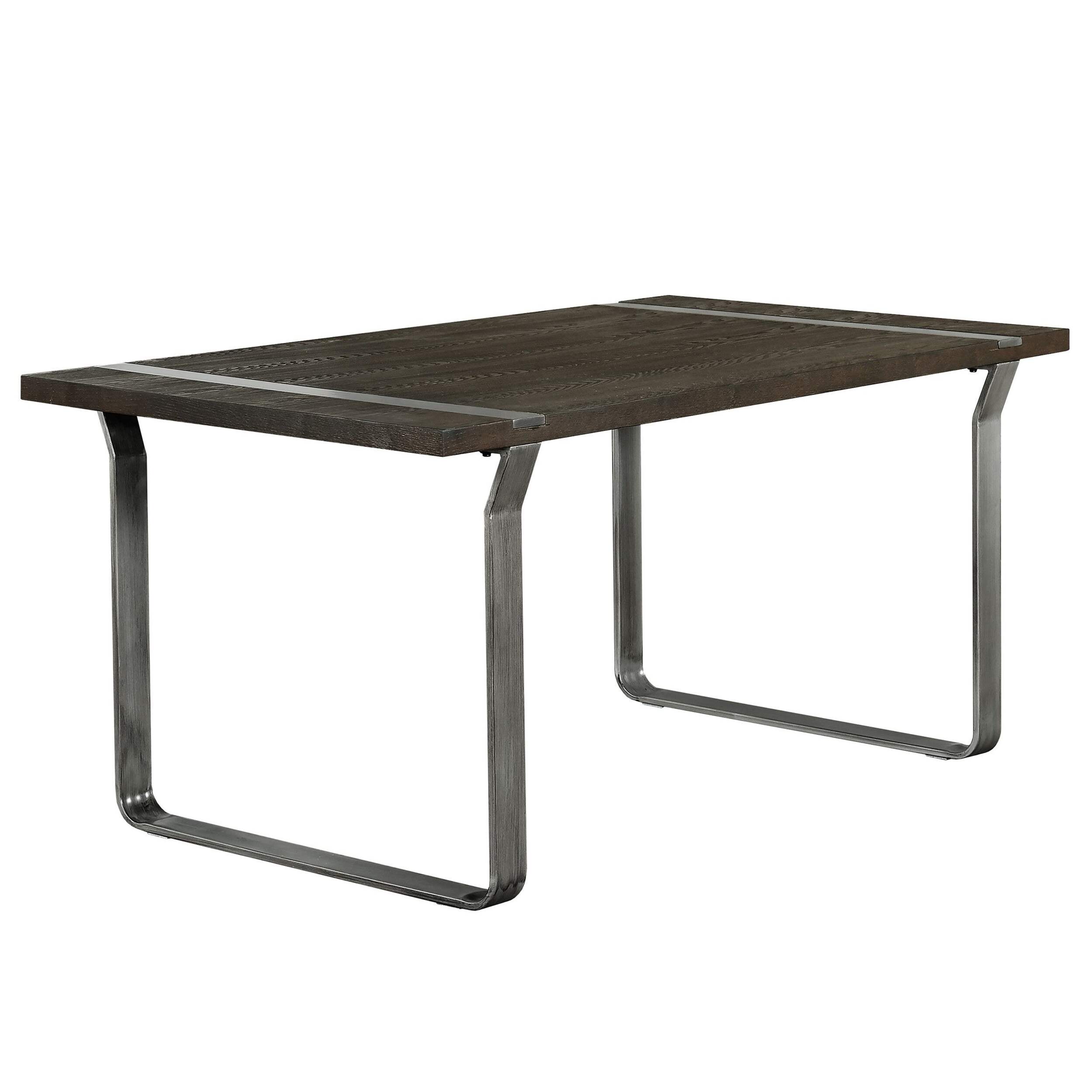 Primo Dalen Wood Dining Table, Dark Grey, 4-6 Person, 63-in Front_Three_Fourths_Angled_Right