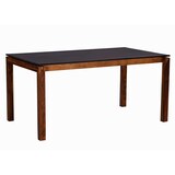 Primo Wyatt Wood and Glass Rectangular Dining Table, 6-Person, 63-in Front_Three_Fourths_Angled_Right