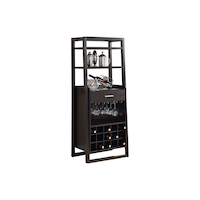 Monarch Contemporary Home Bar, Espresso Front_Angled_Right