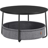 Songmics Home Coffee Table with Storage, White and Brown Front_Angled_Right