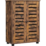 Songmics Home Storage Cabinet, Rustic Brown Front_Angled_Right