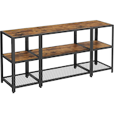 Meuble industriel pour téléviseur Songmics Home, 65 po, brun rustique Front_Angled_Right