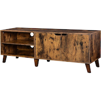 Meuble pour téléviseur avec rangement Songmics Home, 60 po, brun rustique Front_Angled_Left