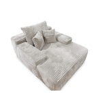 Brassex Zuena Grey Modern Lounger with Accent Cushions Overhead_Plunge