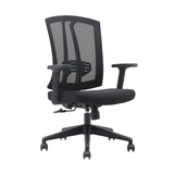 Brassex Mercy Adjustable Ergonomic Black Swivel Office/Desk Chair Front_Angled_Right