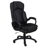 Brassex Jesse Adjustable Ergonomic Black Swivel Office/Desk Chair Front_Angled_Right