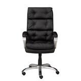 Brassex Ellisse Adjustable Ergonomic Black Swivel Office/Desk Chair Front_Flat