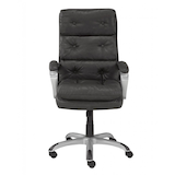 Chaise de bureau ergonomique pivotante à hauteur réglable Brassex Janice, gris Front_Flat