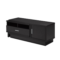 Meuble extensible pour téléviseur avec étagère et armoire de rangement Brassex Darel, cerisier foncé, 48 po