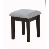 Brassex Celah 1-Drawer Dressing Table Makeup Vanity Set with Stool & Mirror, Black Front_Angled_Left