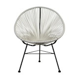 Take Me Home Acapulco Chair, White Front_Flat