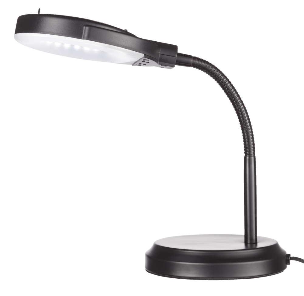 NOMA LED Desk Lamp & Magnifier, 20in, Black Canadian Tire