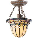 Wellesley Tiffany Semi-Flush Light Fixture
