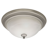 Likewise Flush Mount Light Fixture, Brushed Pewter, 11-in