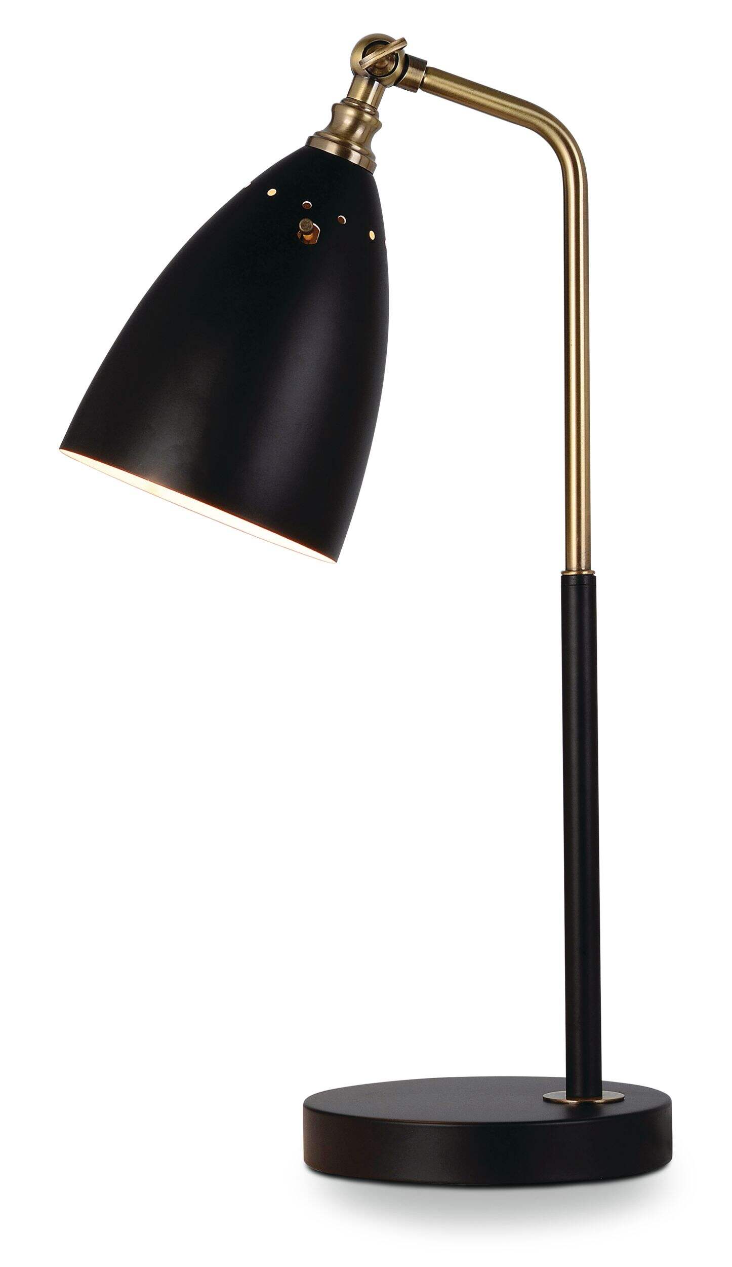 CANVAS Alton Table Lamp, 19-in, Black/Gold Front_Angled_Left