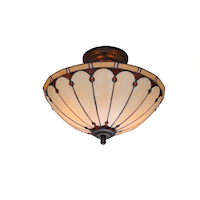 For Living Brighton Tiffany Semi-Flush Mount, 2-light