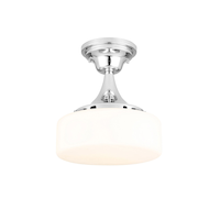 For Living Glass Semi-Flush Mount, 1-light
