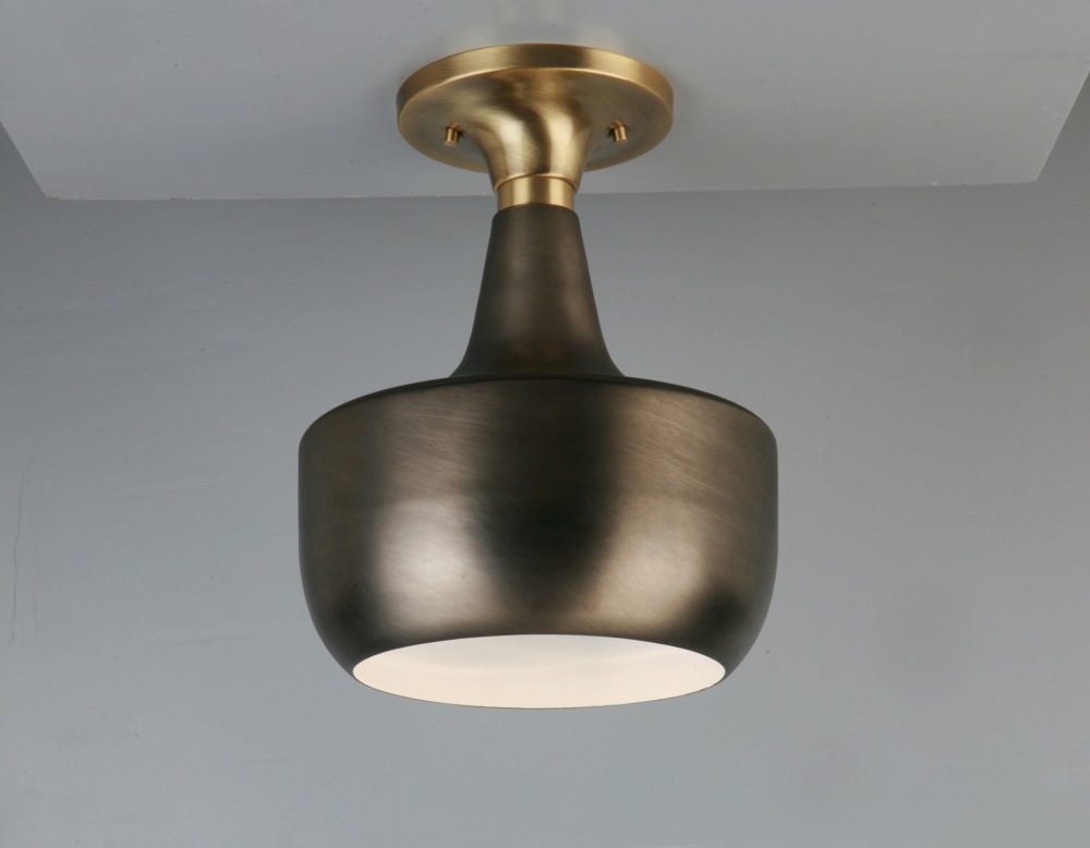 CANVAS Kole SemiFlush Mount Ceiling Light Fixture, Gold & Pewter