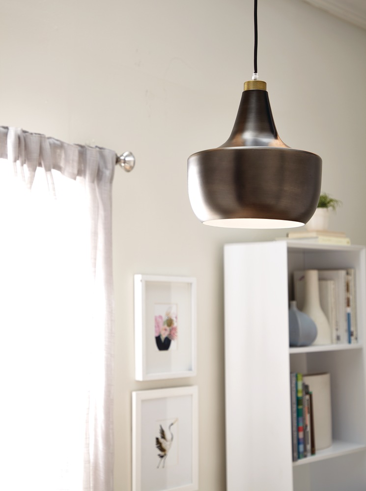 CANVAS Kole Ceiling Pendant Light Fixture, Gold & Pewter Plated
