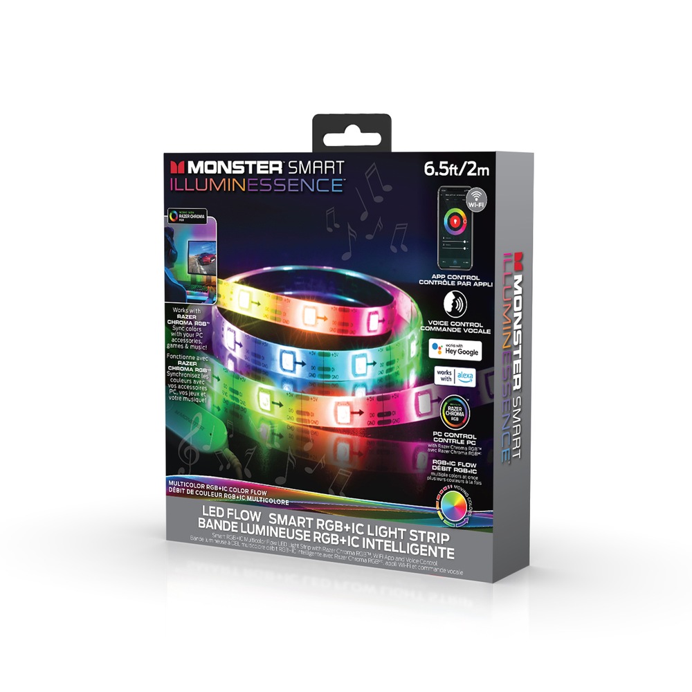 Monster Illuminessence Smart LED Flow RGBIC LED Strip, 2m Canadian Tire